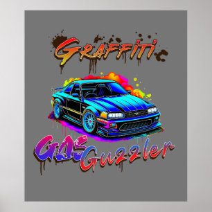 GRAFFITI GAS GUZZLER - FAHRZEUG POSTER