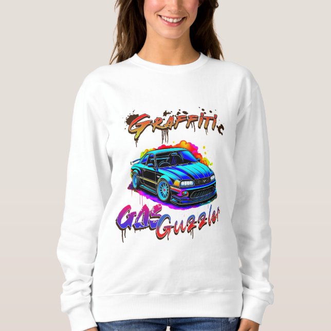 GRAFFITI GAS GUZZLER - FAHRZEUG SWEATSHIRT (Vorderseite)