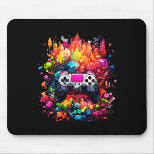 Graffiti Gefärbte Krawatte Splash Video Game Contr Mousepad