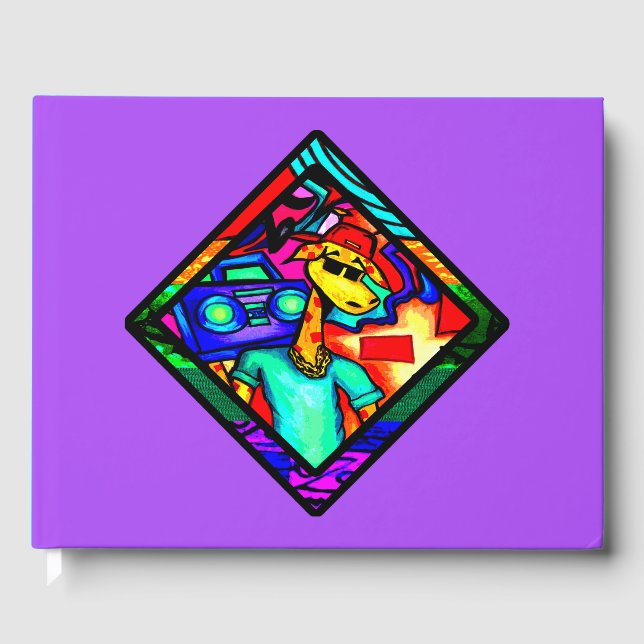 Graffiti Giraffe Diamond Gästebuch (Vorderseite)