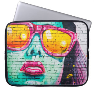 Graffiti Girl Pop Street Artistin Laptopschutzhülle