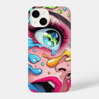 Graffiti girlish iPhone 14 Slim Fit Case, Glossy Hülle