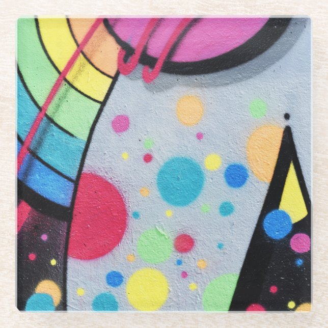 Graffiti Glasuntersetzer (Vorderseite)