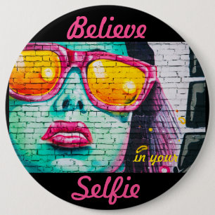 Graffiti glauben an Ihre Selfie-Taste Button