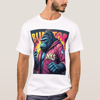 Graffiti Gorilla Urban Streetwear Design T-Shirt