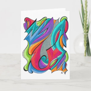 Graffiti Greeting Card Karte