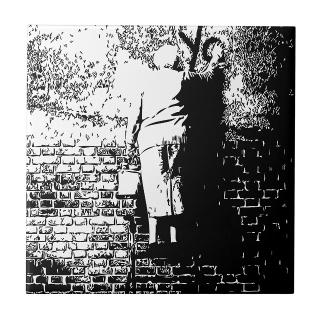 Graffiti-Großmutter Fliese (Vorderseite)