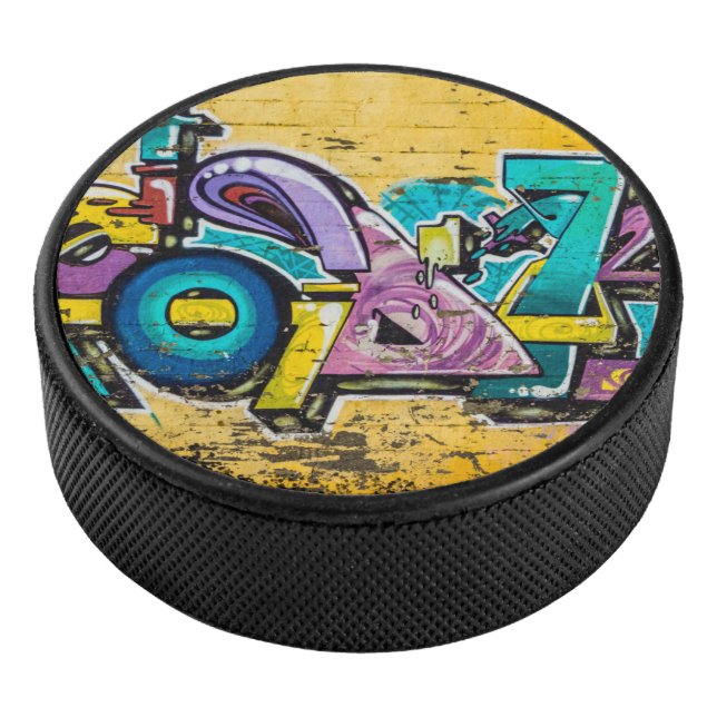 Graffiti, Grundarfjordur, Island Eishockey Puck (3/4)