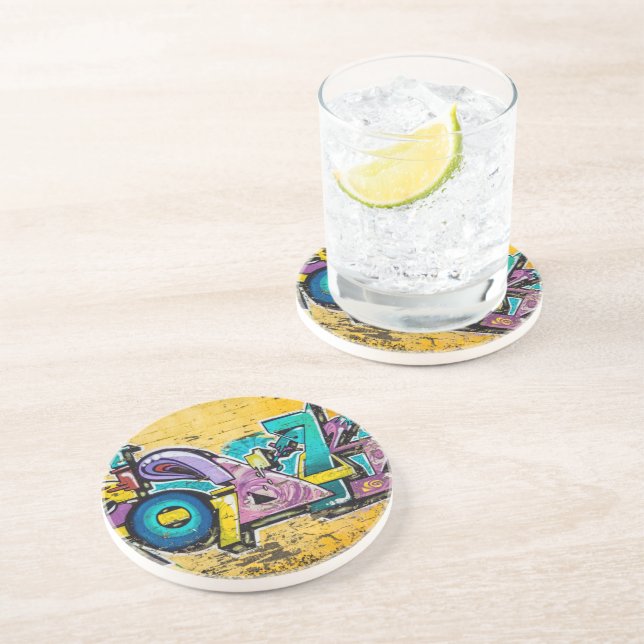 Graffiti, Grundarfjordur, Island Getränkeuntersetzer (Seite)