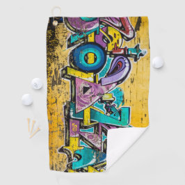 Graffiti, Grundarfjordur, Island Golfhandtuch