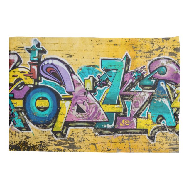 Graffiti, Grundarfjordur, Island Kissenbezug (Rückseite)