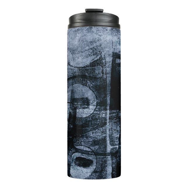 Graffiti Grunge gestrichen | Dunkle Marine und Den Thermosbecher (Vorderseite)
