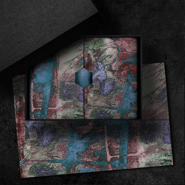 Graffiti Grunge gestrichen | Rost Blue Taupe Seidenpapier (Von Creator hochgeladen)