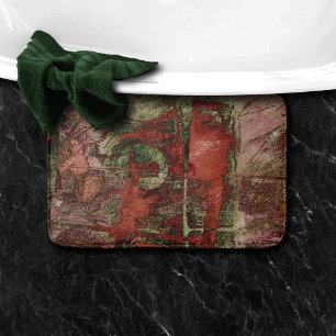 Graffiti Grunge Herbst Roter grüner Rost Rost Badematte