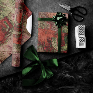 Graffiti Grunge Herbst Roter grüner Rost Rost Geschenkpapier