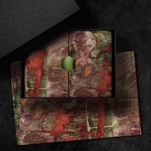 Graffiti Grunge Herbst Roter grüner Rost Rost Seidenpapier