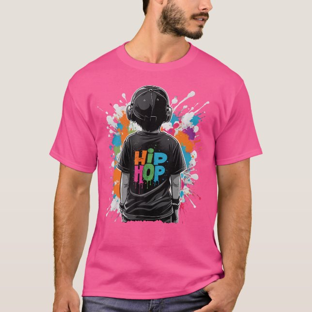 Graffiti Grunge Paint Spritzer von Kindern mit Ang T-Shirt (Vorderseite)