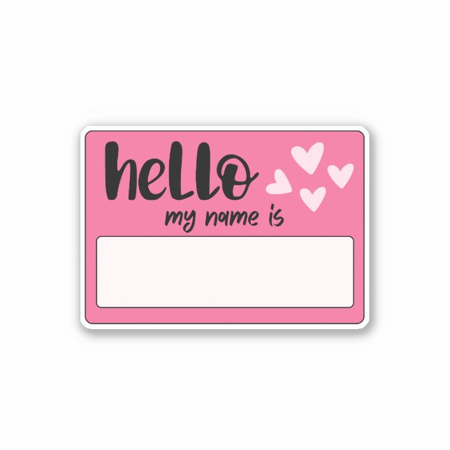 Graffiti Hallo Mein Name Aufkleber (Vorderseite)