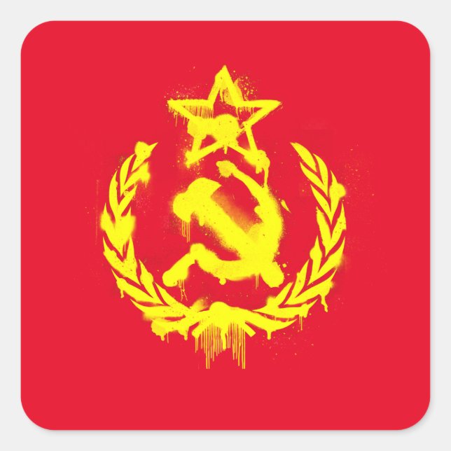 Graffiti Hammer & Sickle Stickers (Vorderseite)