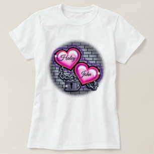 Graffiti Hearts T - Shirt