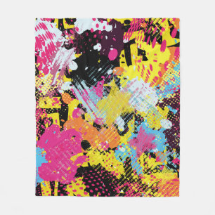 Graffiti hell psychedelisch nahtlos Muster illus Fleecedecke