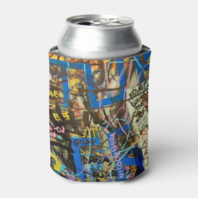 Graffiti-Hintergrund Dosenkühler (Kanne Vorderseite)
