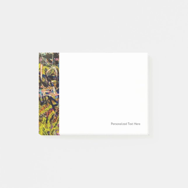 Graffiti-Hintergrund Post-it Klebezettel (Vorderseite)