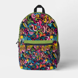 Graffiti hip hop pattern bedruckter rucksack