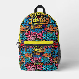 Graffiti hip hop pattern bedruckter rucksack