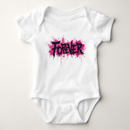 Graffiti Hot Pink "FOREVER" Baby Strampler