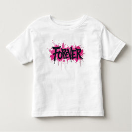 Graffiti Hot Pink "FOREVER" Kleinkind T-shirt