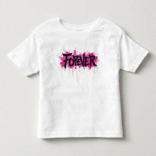 Graffiti Hot Pink "FOREVER" Kleinkind T-shirt