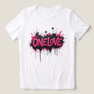 Graffiti Hot Pink "ONELOVE" Tri-Blend Shirt