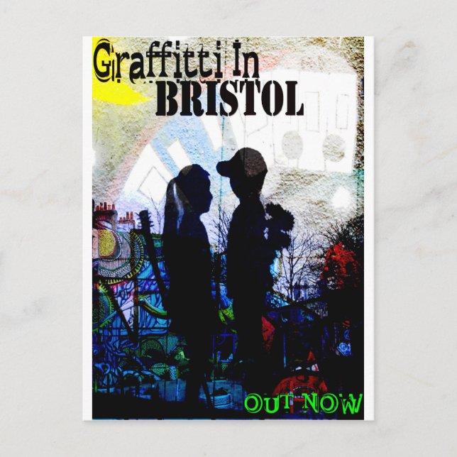 Graffiti in Bristol Postkarte (Vorderseite)