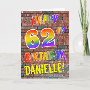 Graffiti inspirierter Regenbogen-Look FROHES 62. G Karte