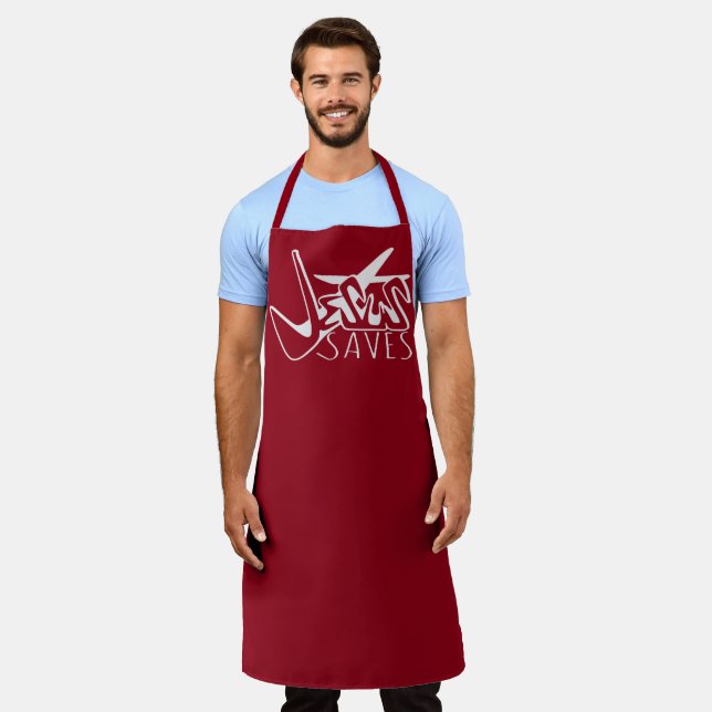 GRAFFITI JESUS RETTE CHRISTLICH SCHÜRZE (Getragen)