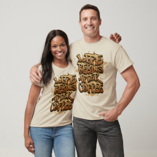 Graffiti-Kaffee-Zitat T-Shirt