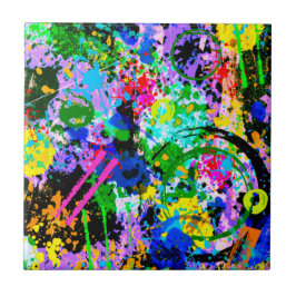 Graffiti-Karneval 1 Fliese