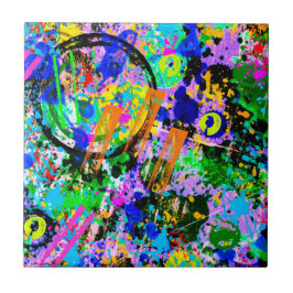 Graffiti-Karneval 2 Fliese