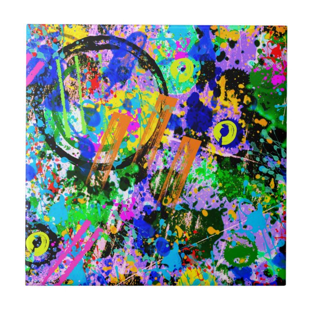 Graffiti-Karneval 2 Fliese (Vorderseite)