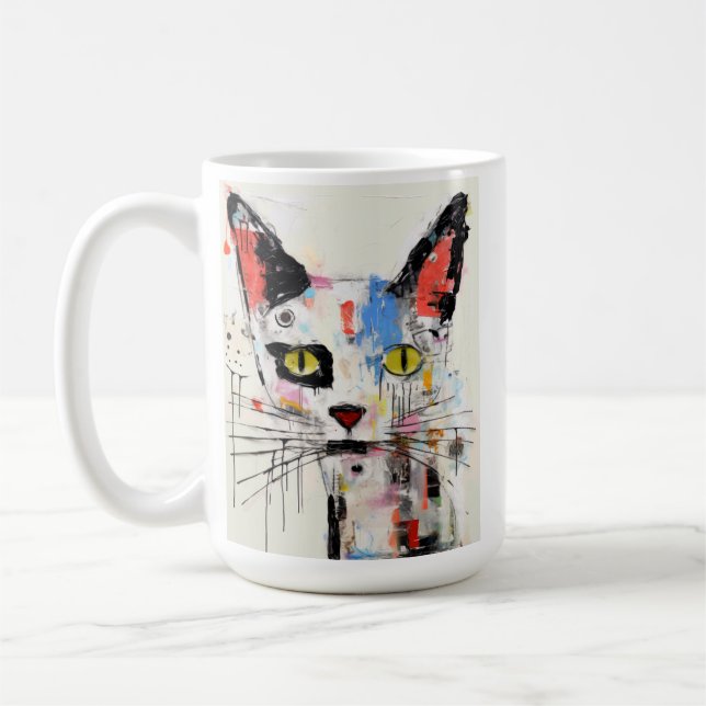 Graffiti-Katze Urban Cool Feline Kaffeetasse (Links)