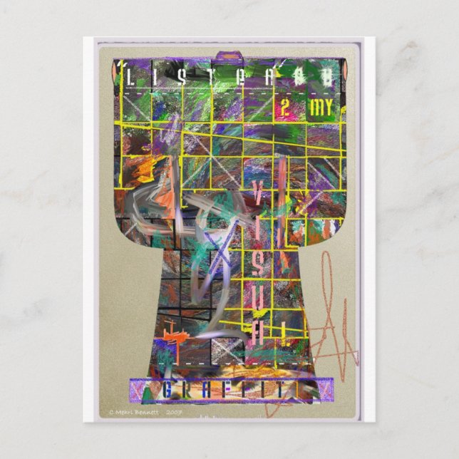 Graffiti Kimono Postkarte (Vorderseite)