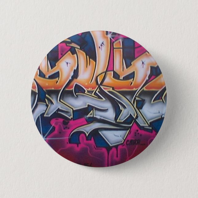 Graffiti Knopf Button (Vorderseite)