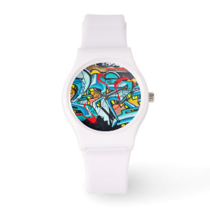 Graffiti Kunst Armbanduhr