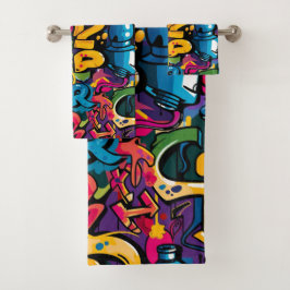 Graffiti-Kunst Badhandtuch Set