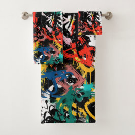 Graffiti-Kunst Badhandtuch Set