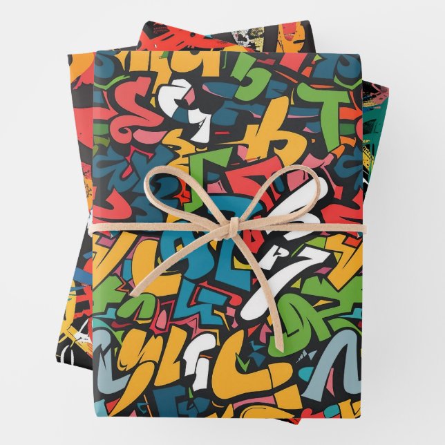 Graffiti-Kunst Geschenkpapier Set (Beispiel)