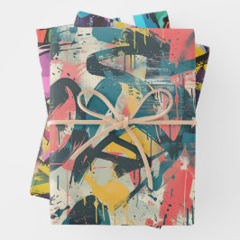 Graffiti-Kunst Geschenkpapier Set