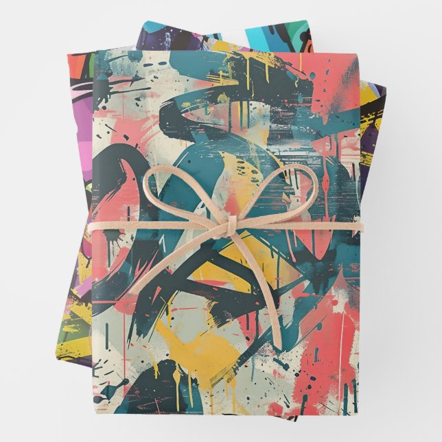 Graffiti-Kunst Geschenkpapier Set (Beispiel)