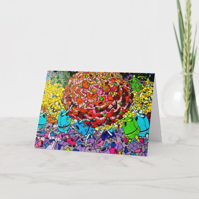 Graffiti-Kunst-Gruß-Karte Karte (Vorderseite)